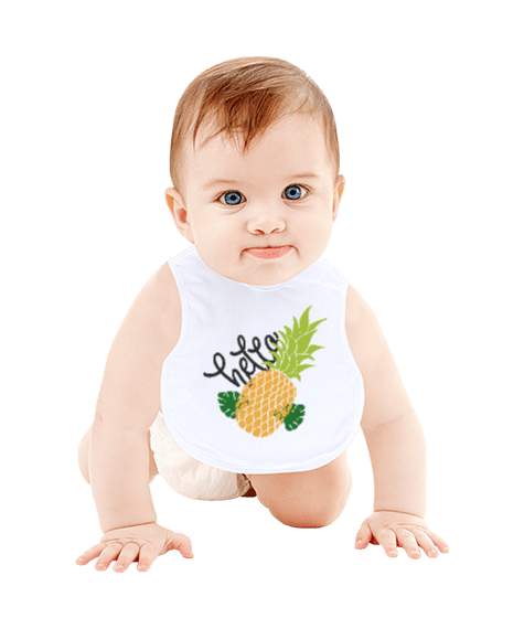Tisho - hello pineapple Bebek Mama Önlüğü