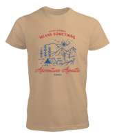 Her Maceranın Bir Anlamı Vardır Orman, Çadır, Güneş, Türkiye Kampçı ve Dağcı Özel Tasarım Camel Erkek Tişört - Tisho