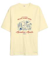 Her Maceranın Bir Anlamı Vardır Orman, Çadır, Güneş, Türkiye Kampçı ve Dağcı Özel Tasarım Krem Oversize Unisex Tişört - Tisho