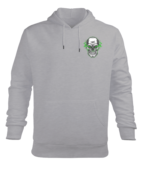 Tisho - Hierro Blanco-Hechizo Verde Erkek Kapüşonlu Hoodie Sweatshirt