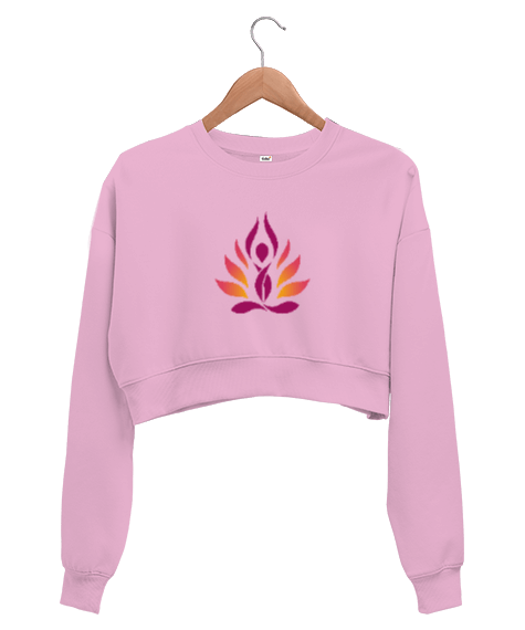 Tisho - Hindistan Yoga Meditasyon Spor Kadın Crop Sweatshirt
