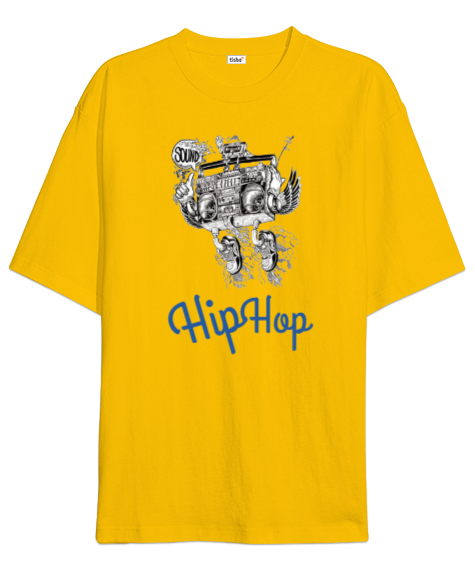 Tisho - HipHop TEYP Kanatlı Sarı Oversize Unisex Tişört