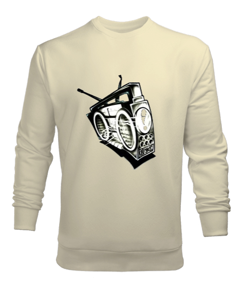 Tisho - HipHop TEYP Krem Erkek Sweatshirt