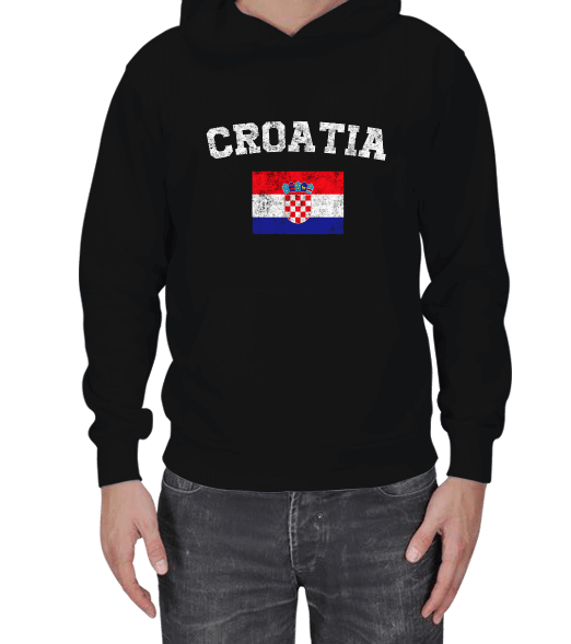 Hırvatistan bayrağı Erkek Kapşonlu