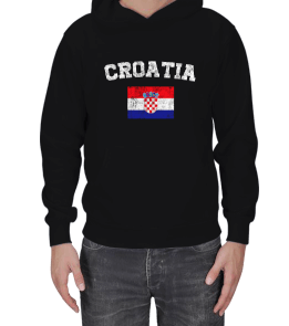 Tisho - Hırvatistan bayrağı Erkek Kapşonlu