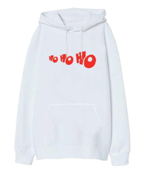 Tisho - Ho Ho Ho Oversize Unisex Kapüşonlu Sweatshirt
