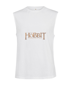 Tisho - Hobbit Yazılı Beyaz Kesik Kol Kadın Tişört Kesik Kol Unisex Tişört