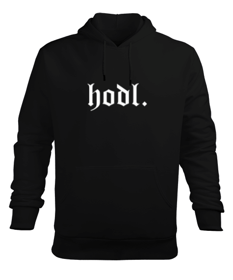 Tisho - hodl v2H Black Erkek Kapüşonlu Hoodie Sweatshirt