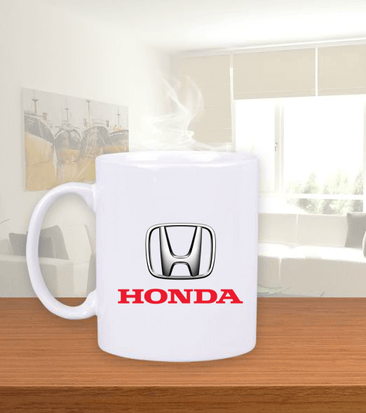 Tisho - Honda Logo Tasarımlı Beyaz Kupa Bardak