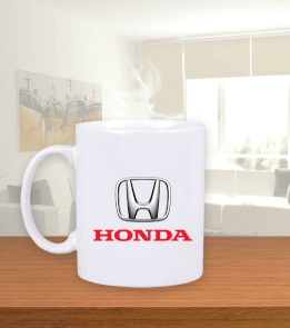 Tisho - Honda Logo Tasarımlı Beyaz Kupa Bardak