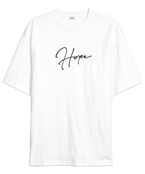 Tisho - Hope Beyaz Oversize Unisex Tişört