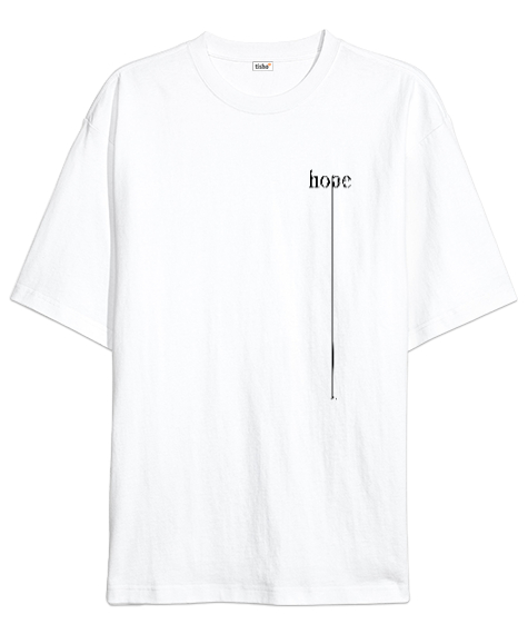 Tisho - Hope - Umut Beyaz Oversize Unisex Tişört