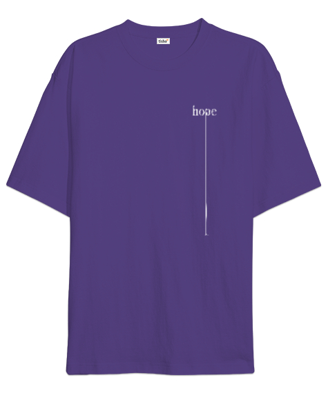 Tisho - Hope - Umut Mor Oversize Unisex Tişört