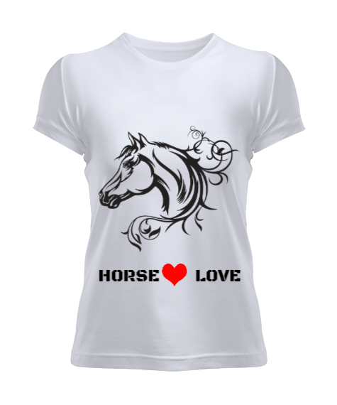 Tisho - HORSE LOVE WOMAN Kadın Tişört