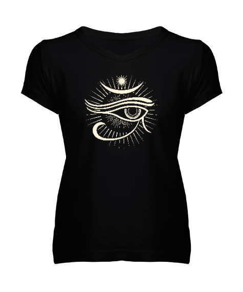 Tisho - Horus Eye Kadın V Yaka Tişört