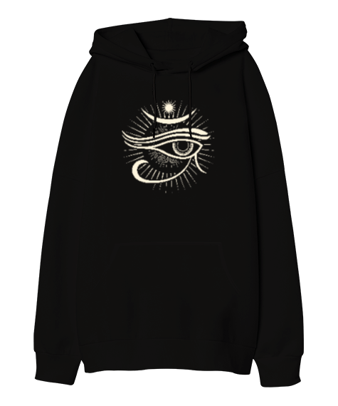 Tisho - Horus Eye Oversize Unisex Kapüşonlu Sweatshirt