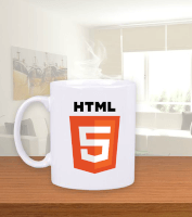 HTML 5 bardak Beyaz Kupa Bardak - Thumbnail