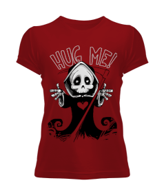 HUG ME YAZILI SEVİMLİ AZRAİL Kadın Tişört - Tisho