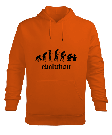 Tisho - HUMAN EVOLUTİON Erkek Kapüşonlu Hoodie Sweatshirt