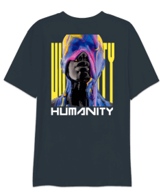Humanity 001 Oversize Unisex Tişört - Thumbnail