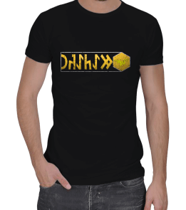 Hun İmparatorluğu bayrağı ve Göktürkçe Metehan Erkek Regular Kesim Tişört - Tisho