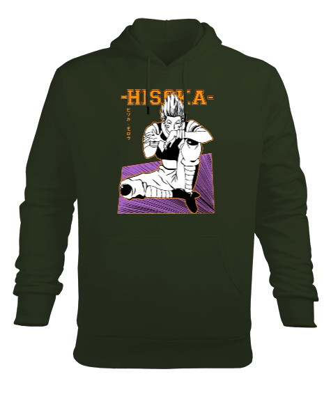 Tisho - Hunter x Hunter Hisoka Leorio Anime Baskılı Erkek Kapüşonlu Hoodie Sweatshirt