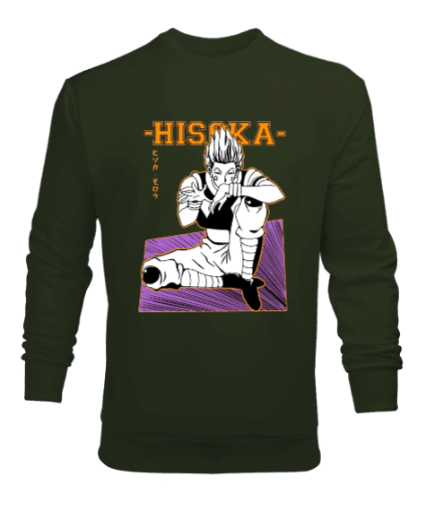 Tisho - Hunter x Hunter Hisoka Leorio Anime Baskılı Erkek Sweatshirt