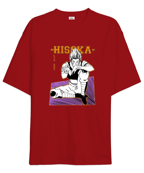 Tisho - Hunter x Hunter Hisoka Leorio Anime Baskılı Oversize Unisex Tişört