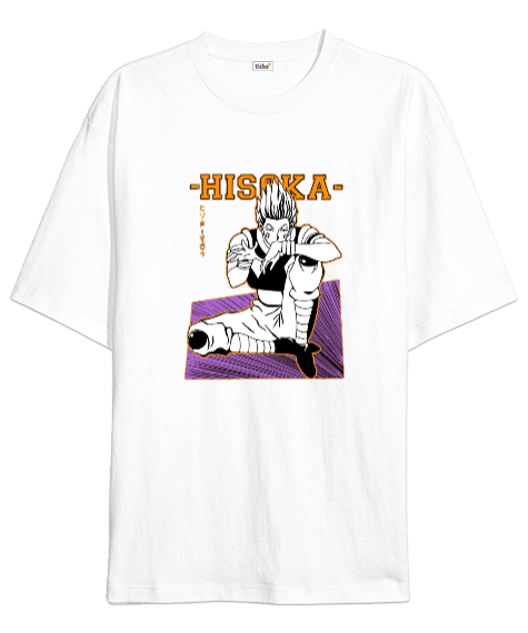 Tisho - Hunter x Hunter Hisoka Leorio Anime Baskılı Oversize Unisex Tişört