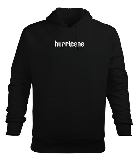 Tisho - Hurricane Siyah Erkek Kapüşonlu Hoodie Sweatshirt