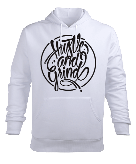 Tisho - Hustle Gand Tasarımlı Erkek Kapüşonlu Hoodie Sweatshirt