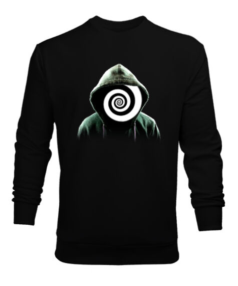 Tisho - Hypnotized - Hipnotize Siyah Erkek Sweatshirt