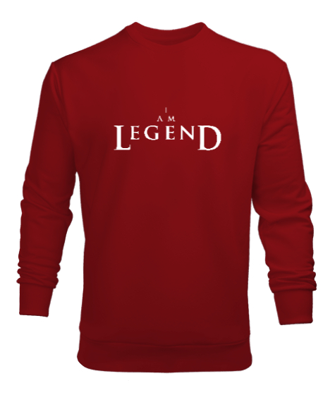Tisho - I Am Legend - Ben Efsaneyim Kırmızı Erkek Sweatshirt