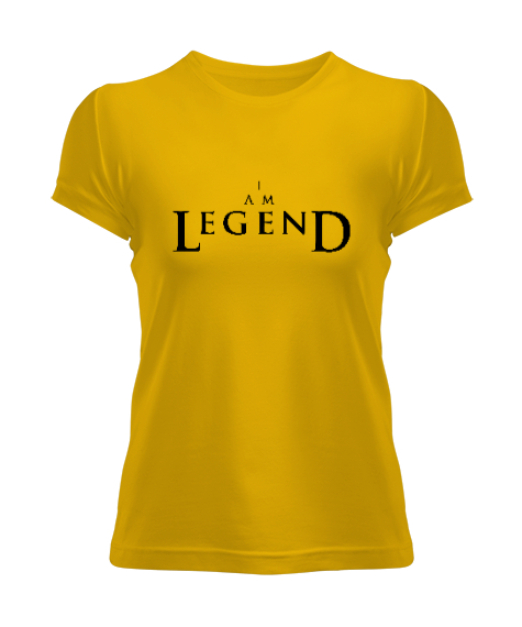 Tisho - I Am Legend - Ben Efsaneyim Sarı Kadın Tişört