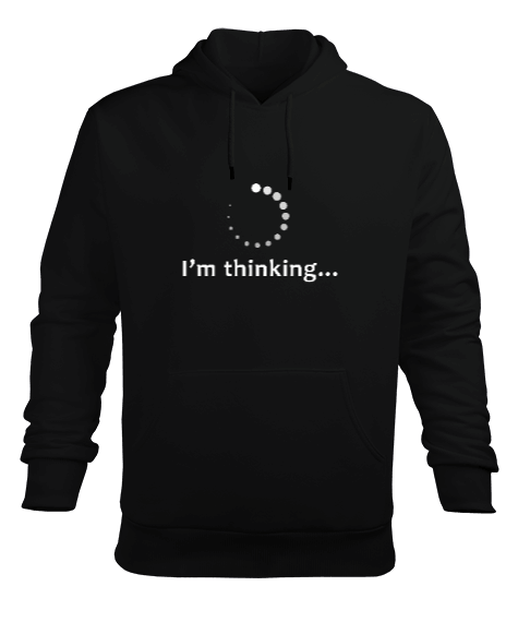 Tisho - I am thinking Erkek Kapüşonlu Hoodie Sweatshirt