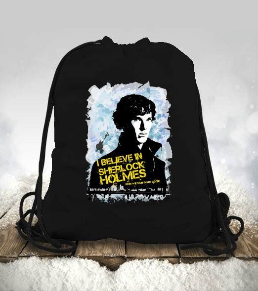 Tisho - I Believe in Sherlock Holmes Çanta Büzgülü spor çanta