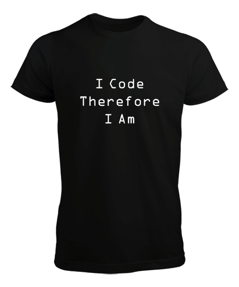 Tisho - I code therefore ı am yazılı Erkek Tişört