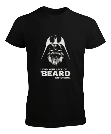 Tisho - I Find Your Lack Of Beard Disturbing Star Wars Siyah Erkek Tişört