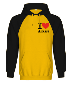 I LoVe Ankara Orjinal Reglan Hoodie Unisex Sweatshirt - Thumbnail