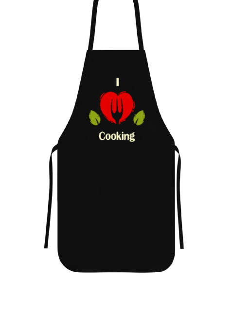 Tisho - I Love Cooking -Yemek Yapmayı Seviyorum- Temalı Mutfak Önlüğü