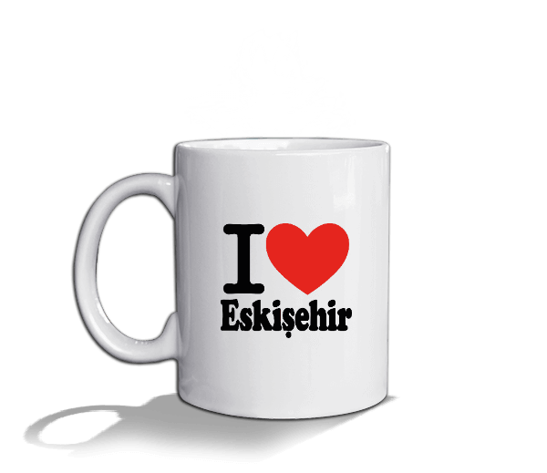 Tisho - I Love Eskişehir Beyaz Kupa Bardak