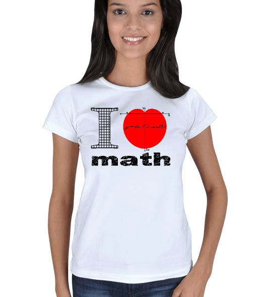 Tisho - i love math ba Kadın Tişört