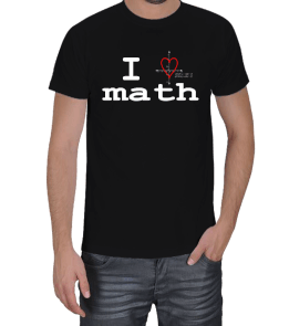 Tisho - i love math ek Erkek Tişört