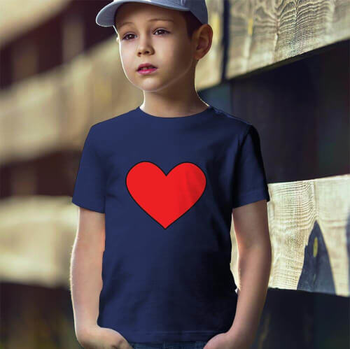 I Love U Erkek Çocuk Tişört - Tekli Kombin