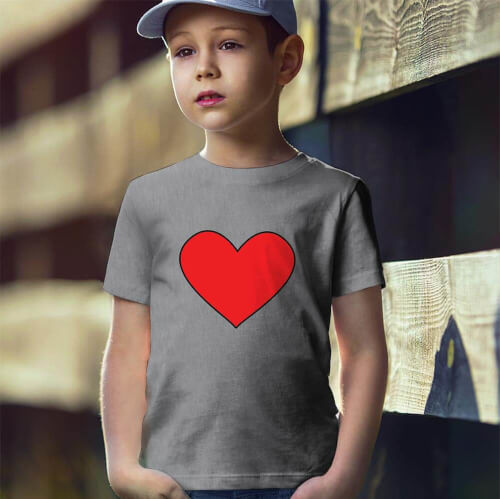 I Love U Erkek Çocuk Tişört - Tekli Kombin - Thumbnail