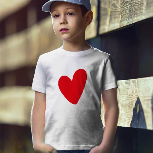 I Love You Erkek Çocuk Kısa Kol Tişört - Tekli Kombin - Thumbnail