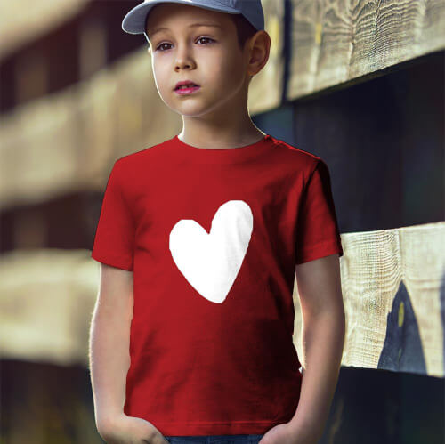 I Love You Erkek Çocuk Kısa Kol Tişört - Tekli Kombin - Thumbnail