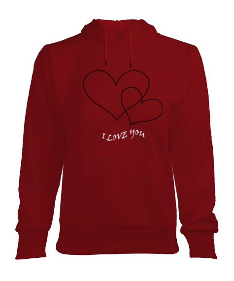 Tisho - I love you Kadın Kapşonlu Hoodie Sweatshirt