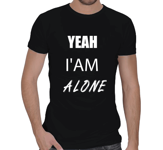Tisho - IAM ALONE Erkek Regular Kesim Tişört