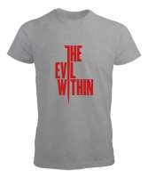 İçindeki Kötülük - Evil Within Gri Erkek Tişört - Tisho